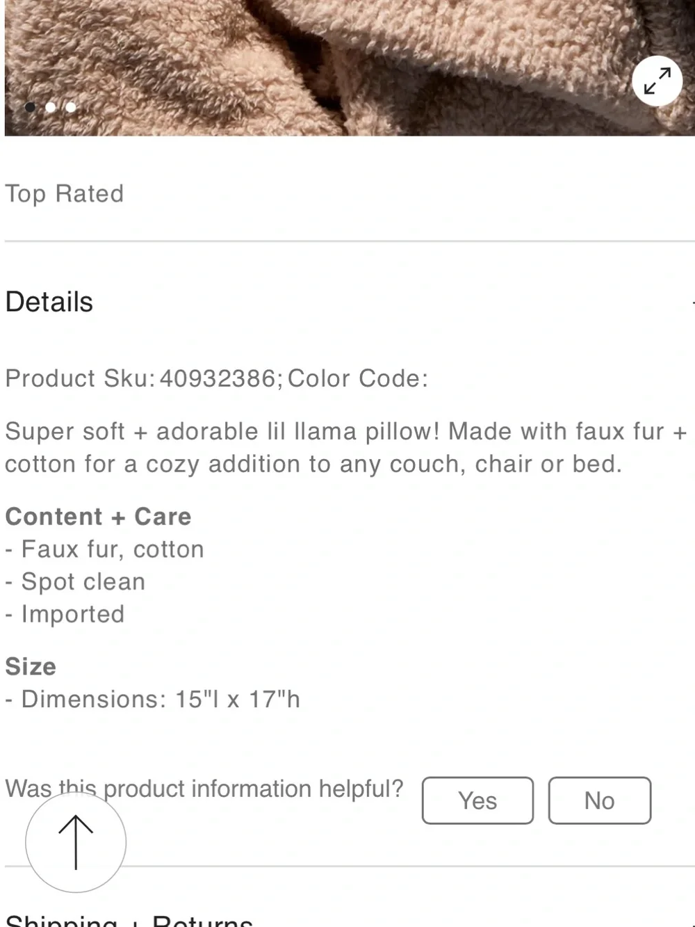 Urban Outfitters UO Home Llama Pillow